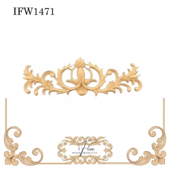 IFlex Wood Products Center Decorative Onlay - IFW 1471 Appliques & Cartouche