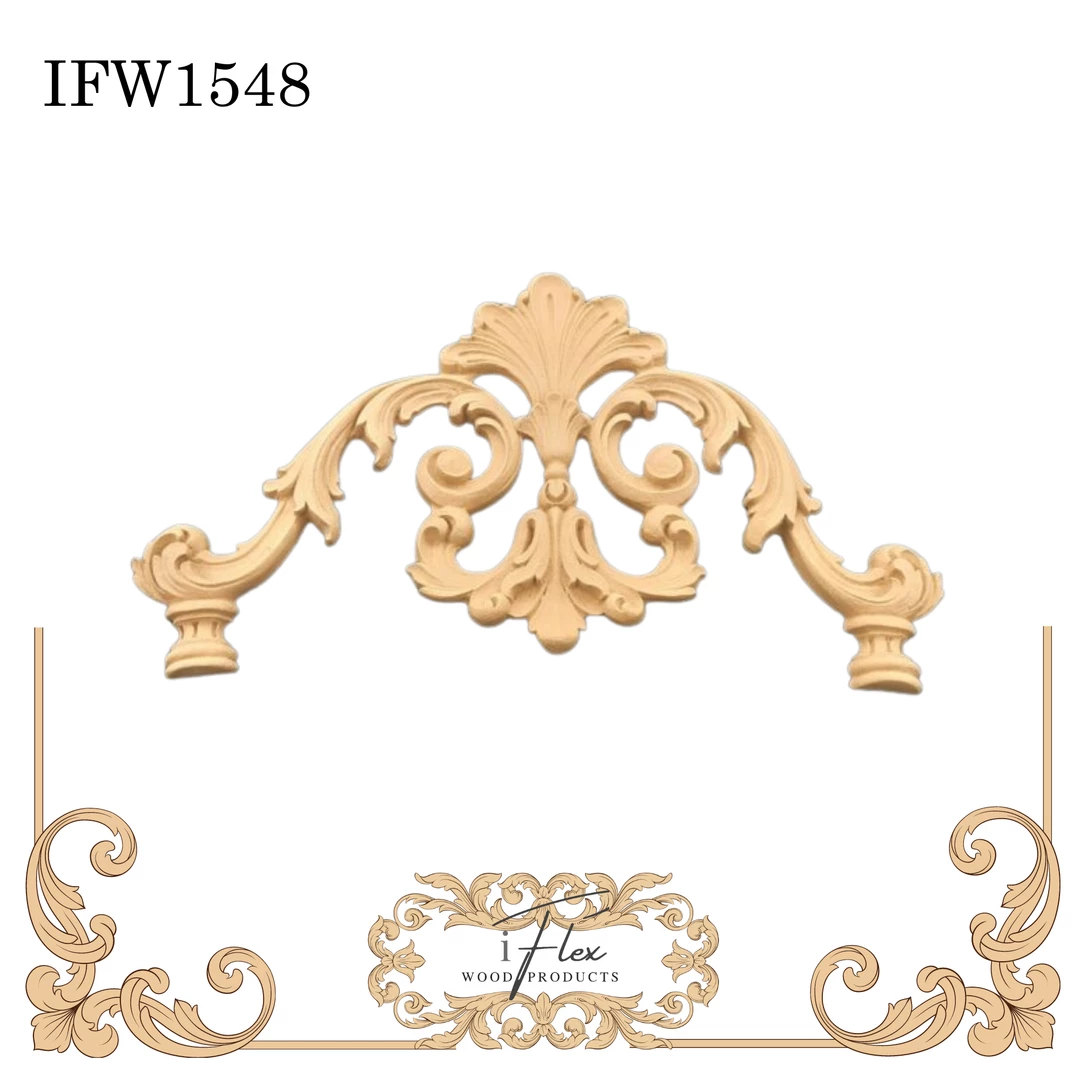 IFlex Wood Products Ornate Wall Panel Designs Center Scroll Pediment Applique IFW 1548 3 IFlex Wood Products Ornate Wall Panel Designs Center Scroll Pediment Applique IFW 1548