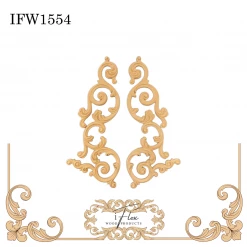 IFlex Wood Products Pair Of Decorative Scroll Applique IFW 1554