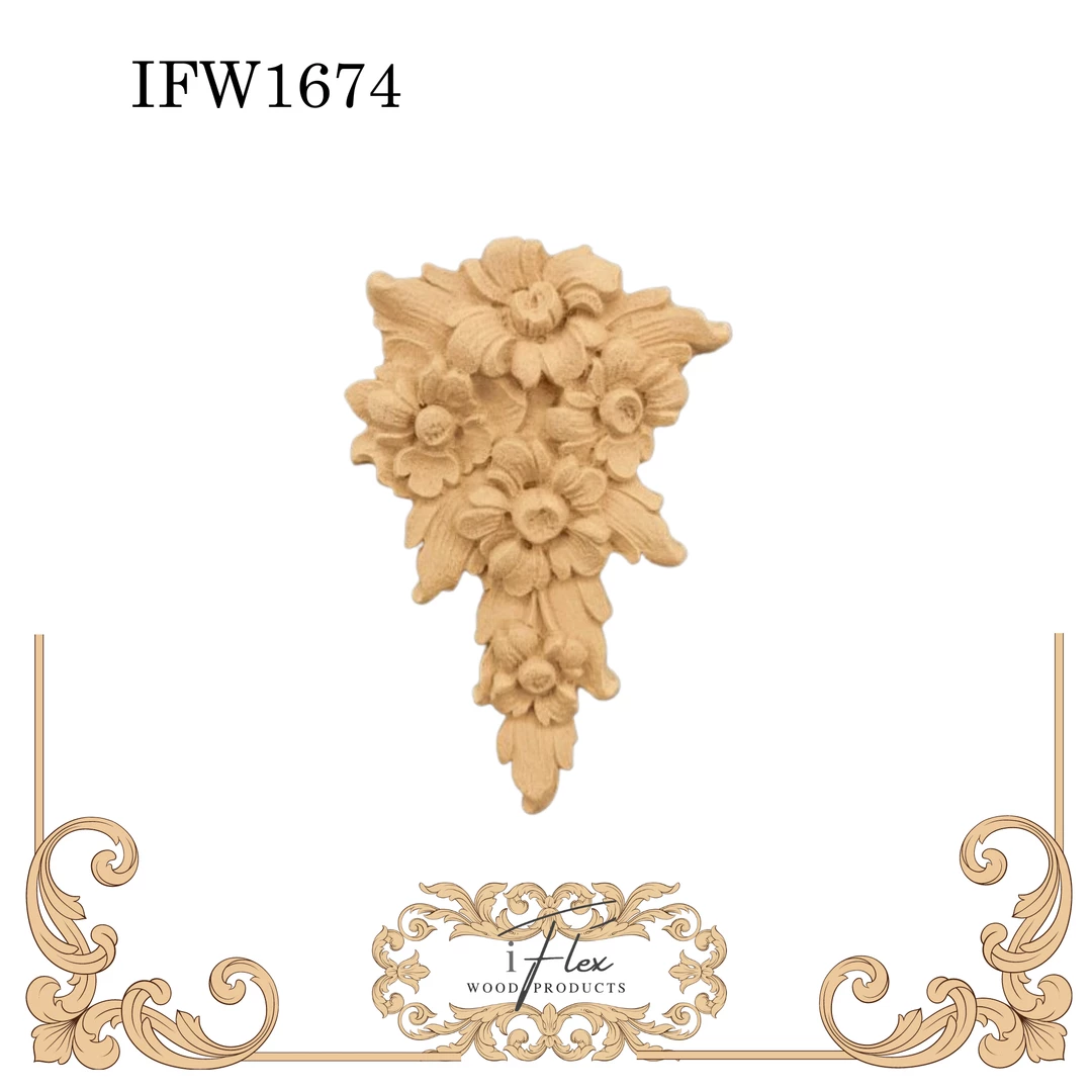 IFlex Wood Products IFW 1674 Flowers 3 IFlex Wood Products IFW 1674 Flowers