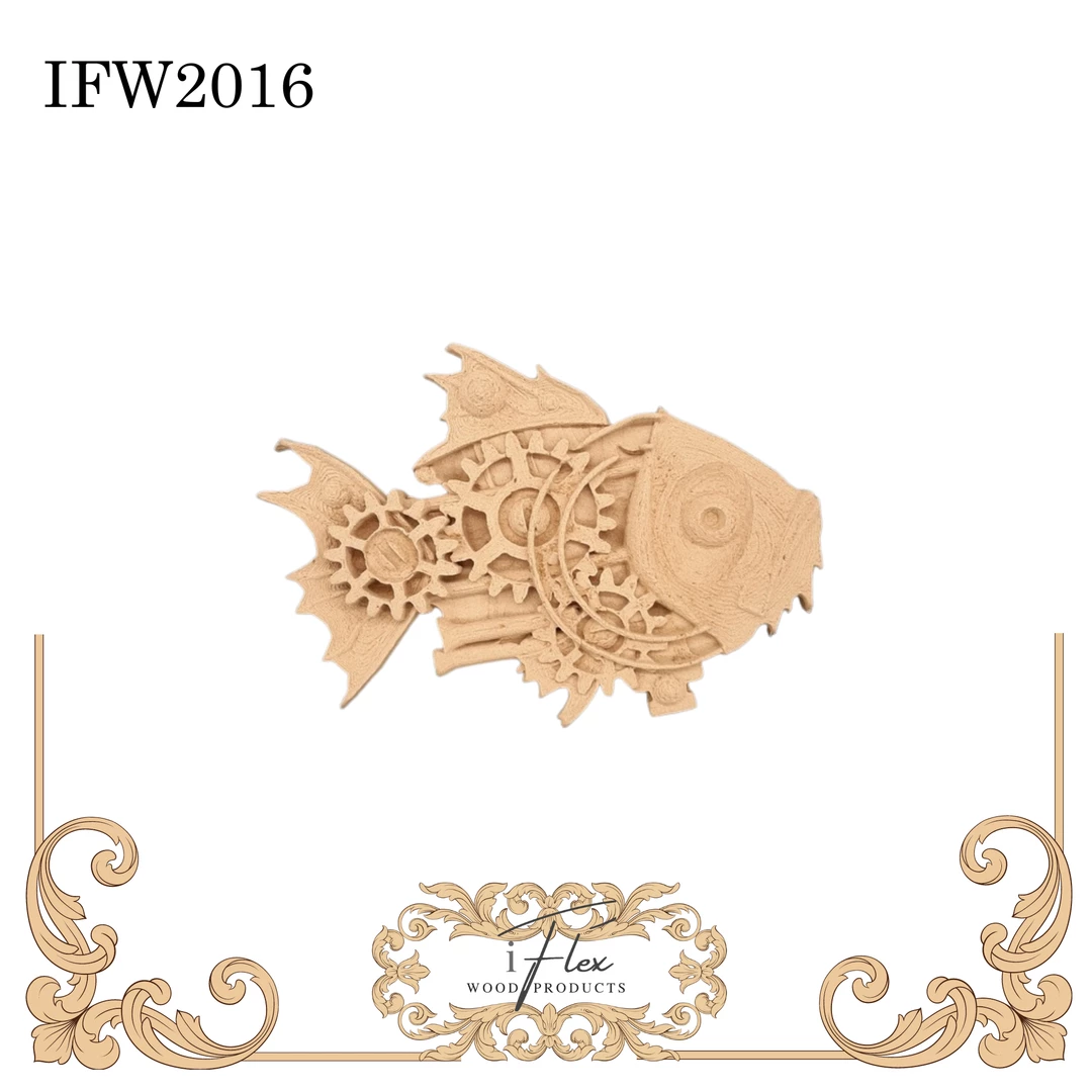 IFlex Wood Products Steampunk Fish Heat Bendable Pliable Wood Embellishment - IFW 2016 3 IFlex Wood Products Steampunk Fish Heat Bendable Pliable Wood Embellishment - IFW 2016