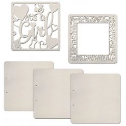 Ciao Bella It's A Girl 5 Piece Scrapbooking Album Binding Art Pages Newly Added Products!