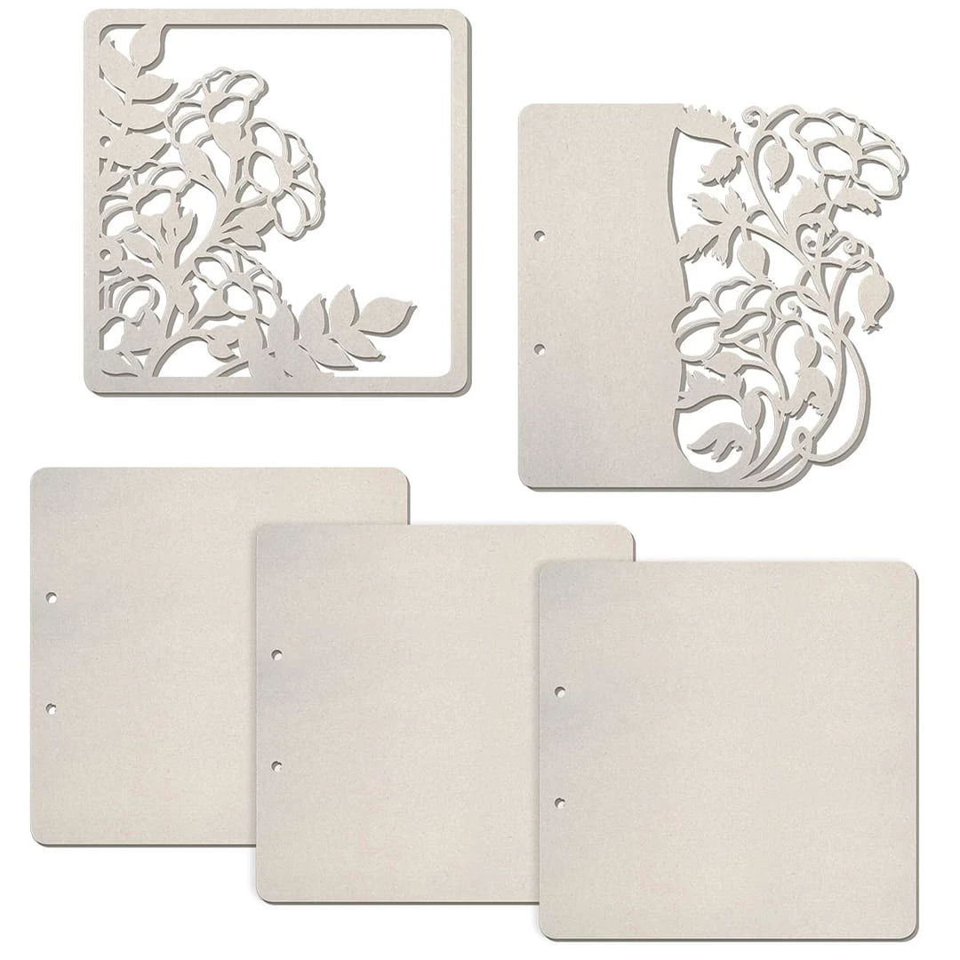 Ciao Bella Violets 5 Piece Scrapbooking Album Binding Art Pages 3 Ciao Bella Violets 5 Piece Scrapbooking Album Binding Art Pages