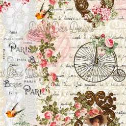 All Paint Products Letter From Paris A4 Rice Paper Digital Deco Design Collection