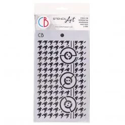 Pied De Poule - Texture Stencil 5x8 By Ciao Bella Stencil Art 5x8 Stencils