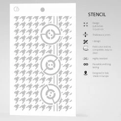 Pied De Poule - Texture Stencil 5x8 By Ciao Bella Stencil Art 5x8 Stencils 9 Pied De Poule - Texture Stencil 5x8 By Ciao Bella Stencil Art 5x8 Stencils