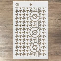 Pied De Poule - Texture Stencil 5x8 By Ciao Bella Stencil Art 5x8 Stencils 11 Pied De Poule - Texture Stencil 5x8 By Ciao Bella Stencil Art 5x8 Stencils