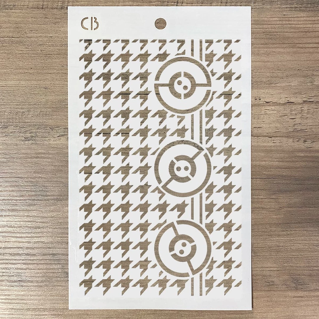 Pied De Poule - Texture Stencil 5x8 By Ciao Bella Stencil Art 5x8 Stencils 7 Pied De Poule - Texture Stencil 5x8 By Ciao Bella Stencil Art 5x8 Stencils