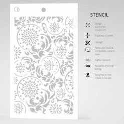 Roma - Texture Stencil 5x8 By Ciao Bella Stencil Art 5x8 Stencils