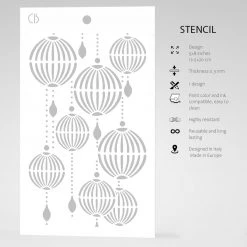 5x8 Stencils Lanterns - Texture Stencil 5x8 By Ciao Bella Stencil Art
