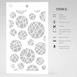 5x8 Stencils Dots & Stripes - Texture Stencil 5x8 By Ciao Bella Stencil Art