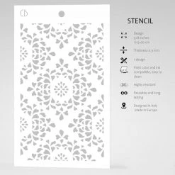 Siena - Texture Stencil 5x8 By Ciao Bella Stencil Art 5x8 Stencils