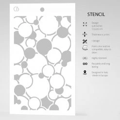 Bubbles - Texture Stencil 5x8 By Ciao Bella Stencil Art
