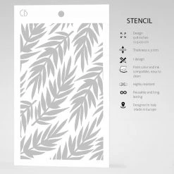 Fern - Texture Stencil 5x8 By Ciao Bella Stencil Art 5x8 Stencils