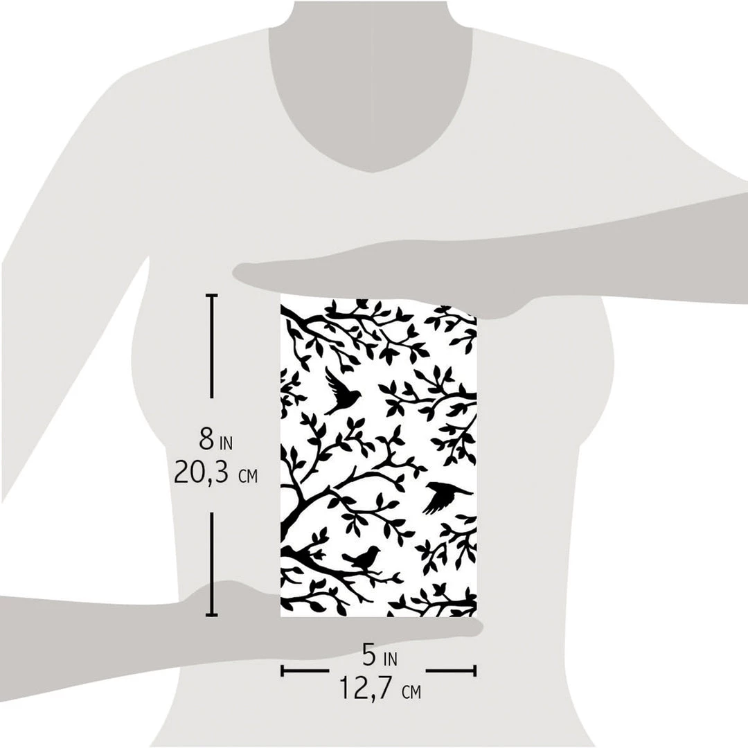 Three Birds - Texture Stencil 5x8 By Ciao Bella Stencil Art 6 Three Birds - Texture Stencil 5x8 By Ciao Bella Stencil Art