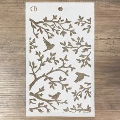 Three Birds - Texture Stencil 5x8 By Ciao Bella Stencil Art 11 Three Birds - Texture Stencil 5x8 By Ciao Bella Stencil Art