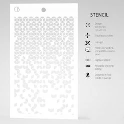 Cubes - Texture Stencil 5x8 By Ciao Bella Stencil Art