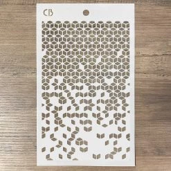 Cubes - Texture Stencil 5x8 By Ciao Bella Stencil Art
