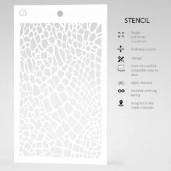 5x8 Stencils Crocodile - Texture Stencil 5x8 By Ciao Bella Stencil Art