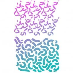 Ribbons - Texture Stencil 5x8 By Ciao Bella Stencil Art 5x8 Stencils