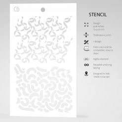 Ribbons - Texture Stencil 5x8 By Ciao Bella Stencil Art 5x8 Stencils