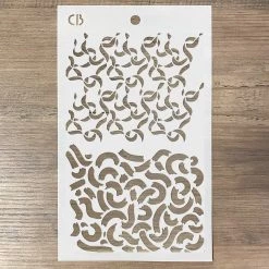 Ribbons - Texture Stencil 5x8 By Ciao Bella Stencil Art 5x8 Stencils