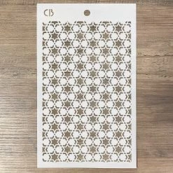 Double Star - Texture Stencil 5x8 By Ciao Bella Stencil Art Winter / Christmas