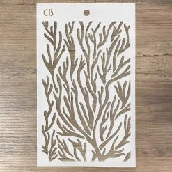 Corals - Texture Stencil 5x8 By Ciao Bella Stencil Art 5x8 Stencils