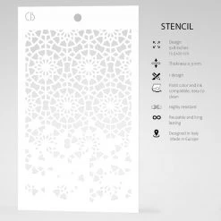 Twelve Points - Texture Stencil 5x8 By Ciao Bella Stencil Art