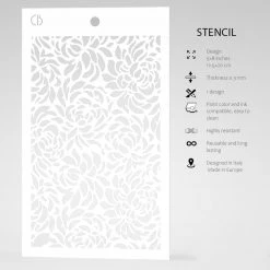 5x8 Stencils Floral - Texture Stencil 5x8 By Ciao Bella Stencil Art