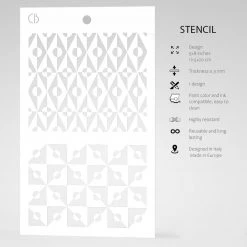 Optical - Texture Stencil 5x8 By Ciao Bella Stencil Art 5x8 Stencils