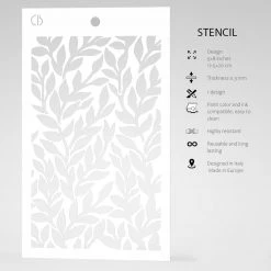 Ramage - Texture Stencil 5x8 By Ciao Bella Stencil Art