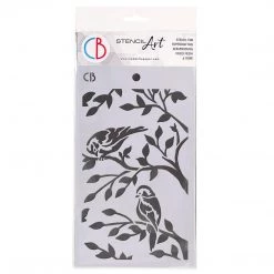 5x8 Stencils Two Birds - Texture Stencil 5x8 By Ciao Bella Stencil Art