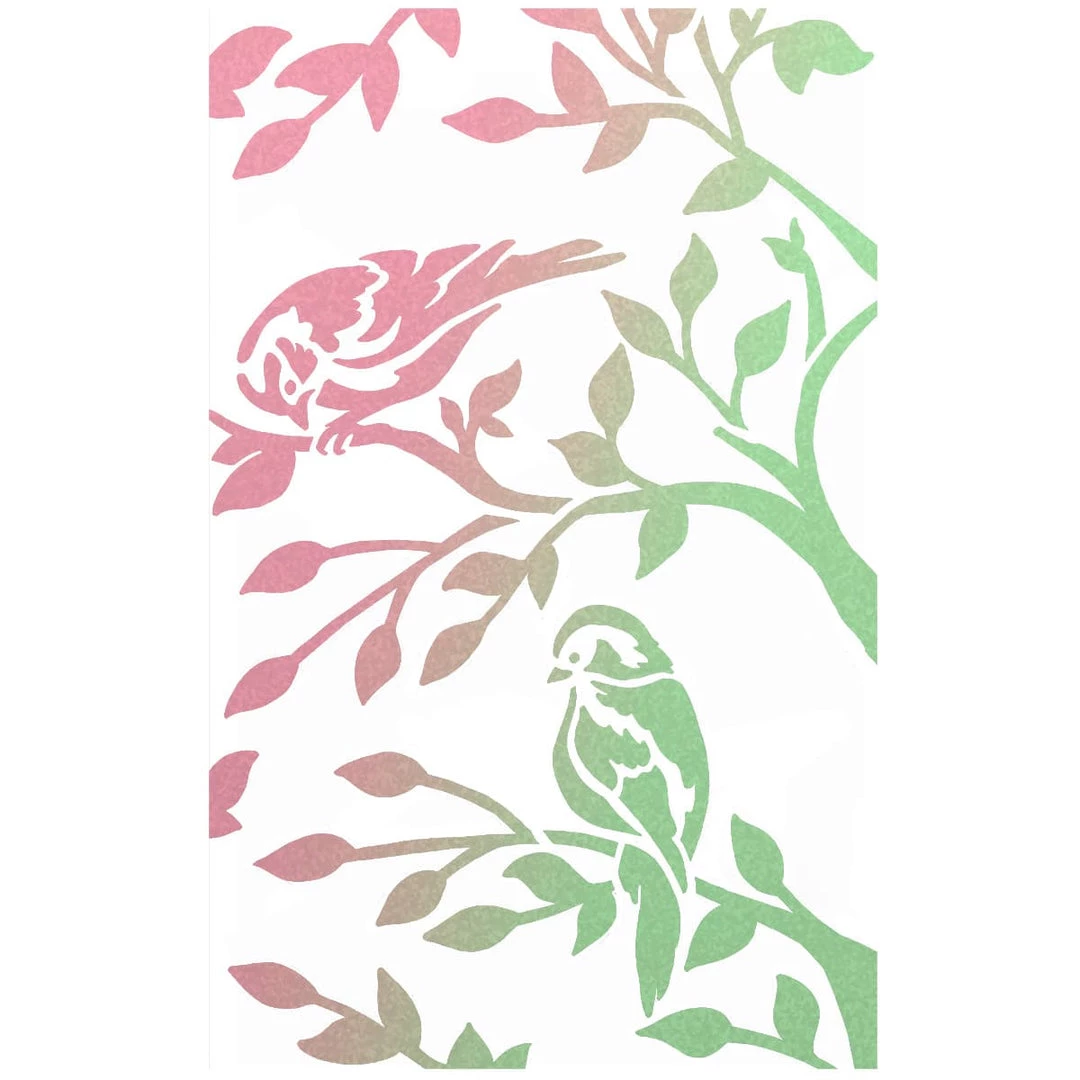 5x8 Stencils Two Birds - Texture Stencil 5x8 By Ciao Bella Stencil Art 4 5x8 Stencils Two Birds - Texture Stencil 5x8 By Ciao Bella Stencil Art