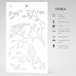 5x8 Stencils Two Birds - Texture Stencil 5x8 By Ciao Bella Stencil Art 9 5x8 Stencils Two Birds - Texture Stencil 5x8 By Ciao Bella Stencil Art