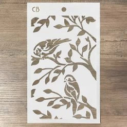 5x8 Stencils Two Birds - Texture Stencil 5x8 By Ciao Bella Stencil Art 11 5x8 Stencils Two Birds - Texture Stencil 5x8 By Ciao Bella Stencil Art