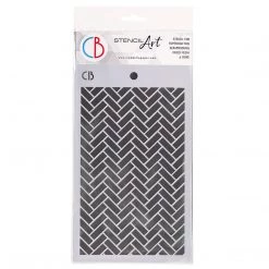 Fishbone (Herringbone) - Texture Stencil 5x8 By Ciao Bella Stencil Art