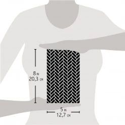 Fishbone (Herringbone) - Texture Stencil 5x8 By Ciao Bella Stencil Art