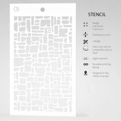 Abstract Bricks - Texture Stencil 5x8 By Ciao Bella Stencil Art 9 Abstract Bricks - Texture Stencil 5x8 By Ciao Bella Stencil Art