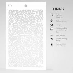 Shells & Bubbles - Texture Stencil 5x8 By Ciao Bella Stencil Art 5x8 Stencils