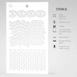 Knitting - Texture Stencil 5x8 By Ciao Bella Stencil Art