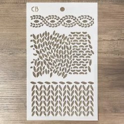 Knitting - Texture Stencil 5x8 By Ciao Bella Stencil Art