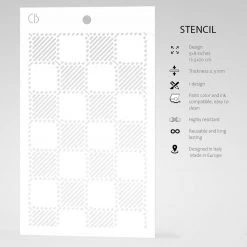 Wool Fabric - Texture Stencil 5x8 By Ciao Bella Stencil Art Winter / Christmas