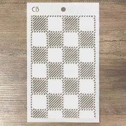 Wool Fabric - Texture Stencil 5x8 By Ciao Bella Stencil Art Winter / Christmas