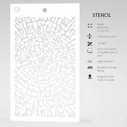 Winter / Christmas Cross Section - Texture Stencil 5x8 By Ciao Bella Stencil Art