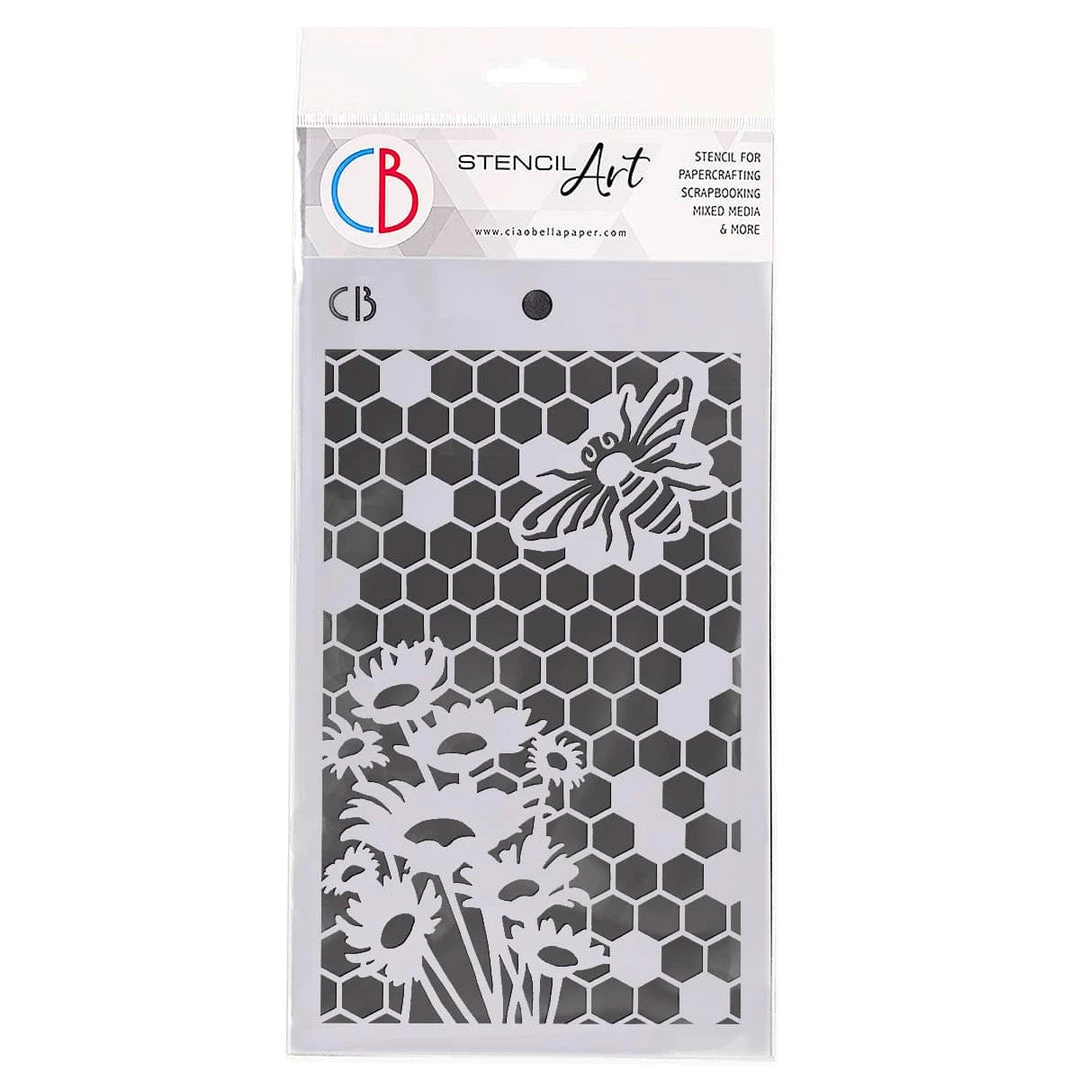 5x8 Stencils Queen Bee - Texture Stencil 5x8 By Ciao Bella Stencil Art 3 5x8 Stencils Queen Bee - Texture Stencil 5x8 By Ciao Bella Stencil Art