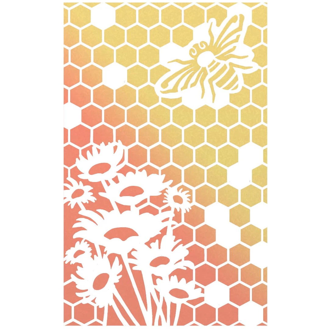 5x8 Stencils Queen Bee - Texture Stencil 5x8 By Ciao Bella Stencil Art 4 5x8 Stencils Queen Bee - Texture Stencil 5x8 By Ciao Bella Stencil Art