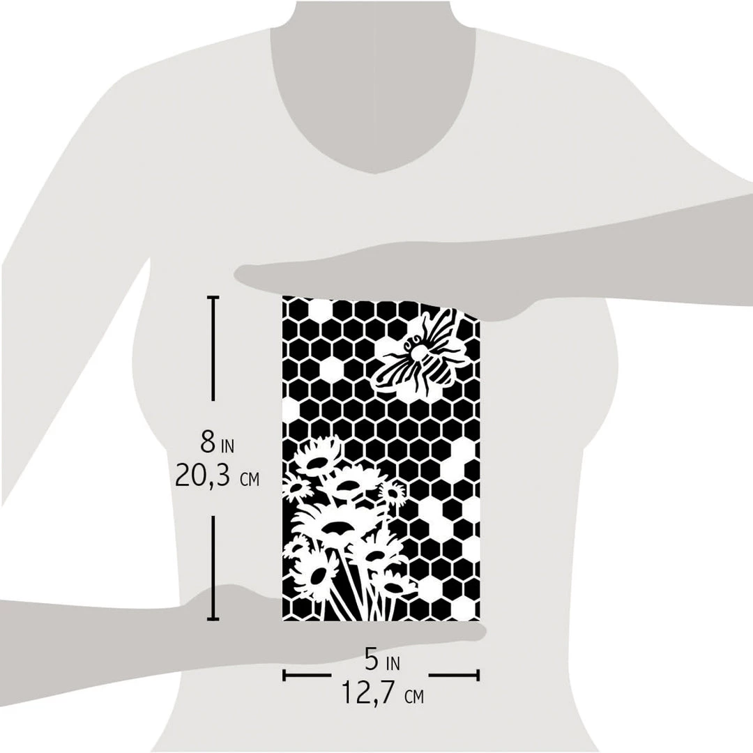 5x8 Stencils Queen Bee - Texture Stencil 5x8 By Ciao Bella Stencil Art 6 5x8 Stencils Queen Bee - Texture Stencil 5x8 By Ciao Bella Stencil Art