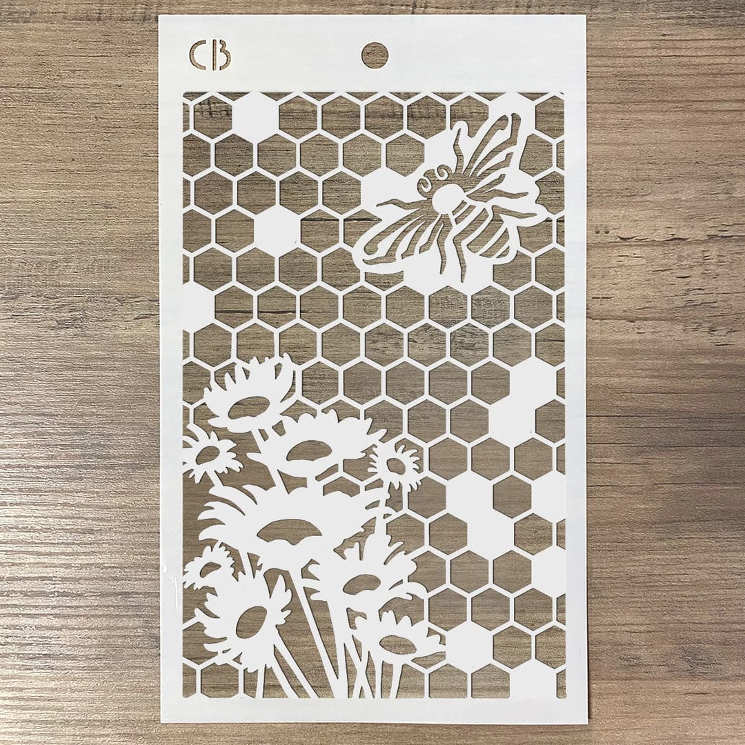 5x8 Stencils Queen Bee - Texture Stencil 5x8 By Ciao Bella Stencil Art 7 5x8 Stencils Queen Bee - Texture Stencil 5x8 By Ciao Bella Stencil Art