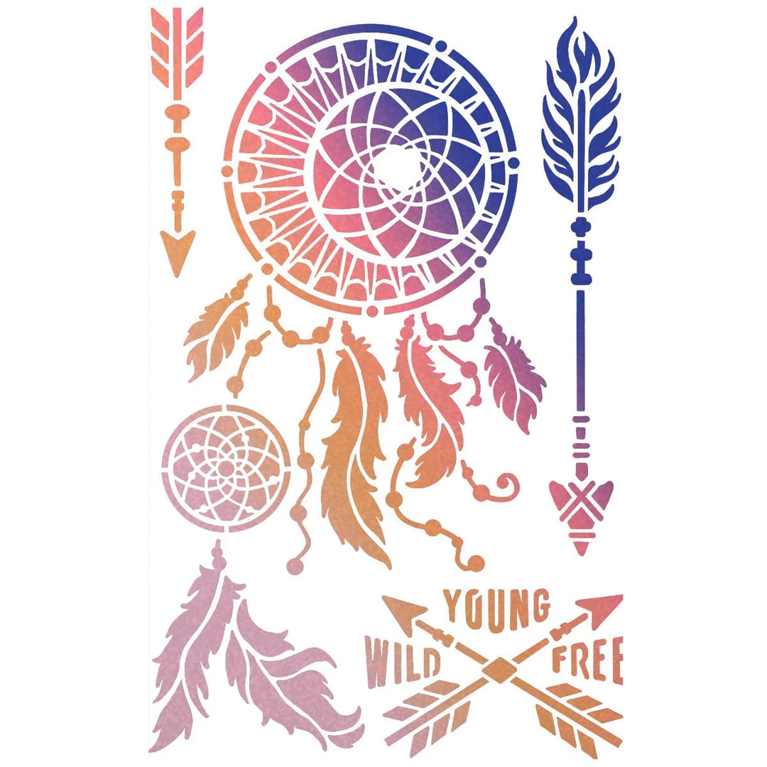 Dreamcatcher - Texture Stencil 5x8 By Ciao Bella Stencil Art 5x8 Stencils 4 Dreamcatcher - Texture Stencil 5x8 By Ciao Bella Stencil Art 5x8 Stencils